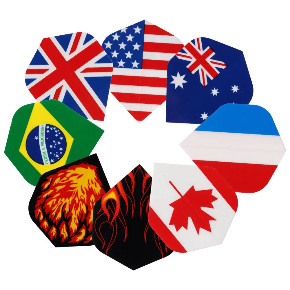 

30PCS Flights Standard colour PET Feather Outdoor Wing Tail Mixed Pattern