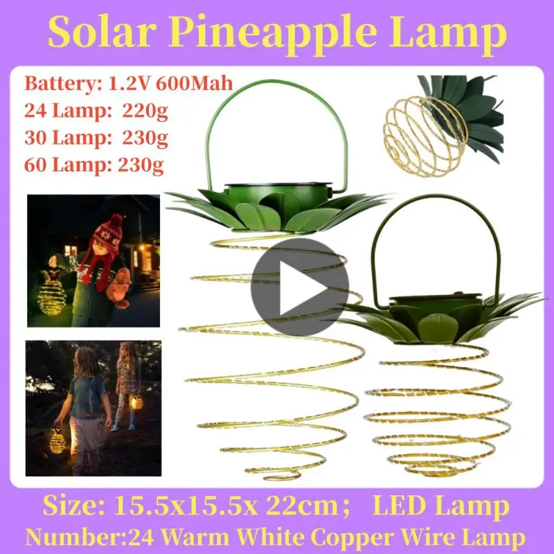 

Solar Powered LED Lights Garden Yard Home Pineapple Lawn Lamp Ornament Outdoor Decor Sculpture Garden Statues Christmas Decor