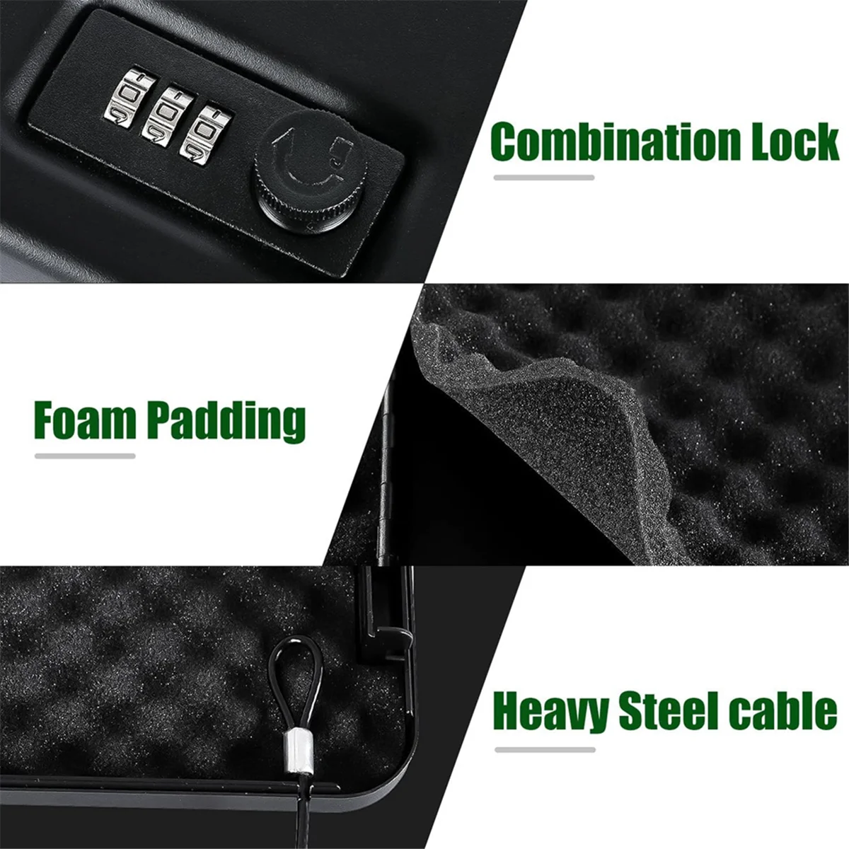 Сейф для пистолета сейф из твердой стали небольшой с кодовым замком Портативный