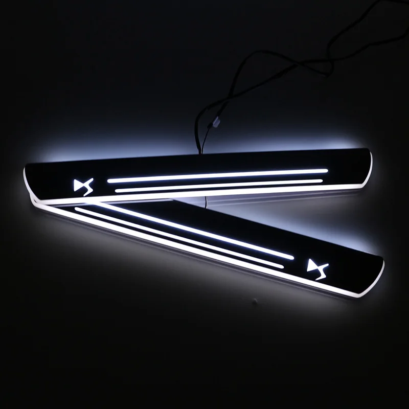 

LED Car Scuff Plate Trim Pedal Door Sill Pathway Moving Welcome Light For Citroen DS6 Car Accessories Interior Badge Emblem