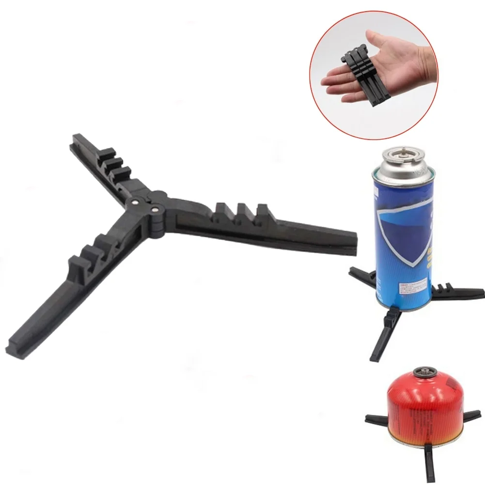 

1 PCS Outdoor Camping Gas Tank Rack Lightweight Foldable Canister Tripod Stand Base Bottle Shelf Gas Cylinder Stove Accessories
