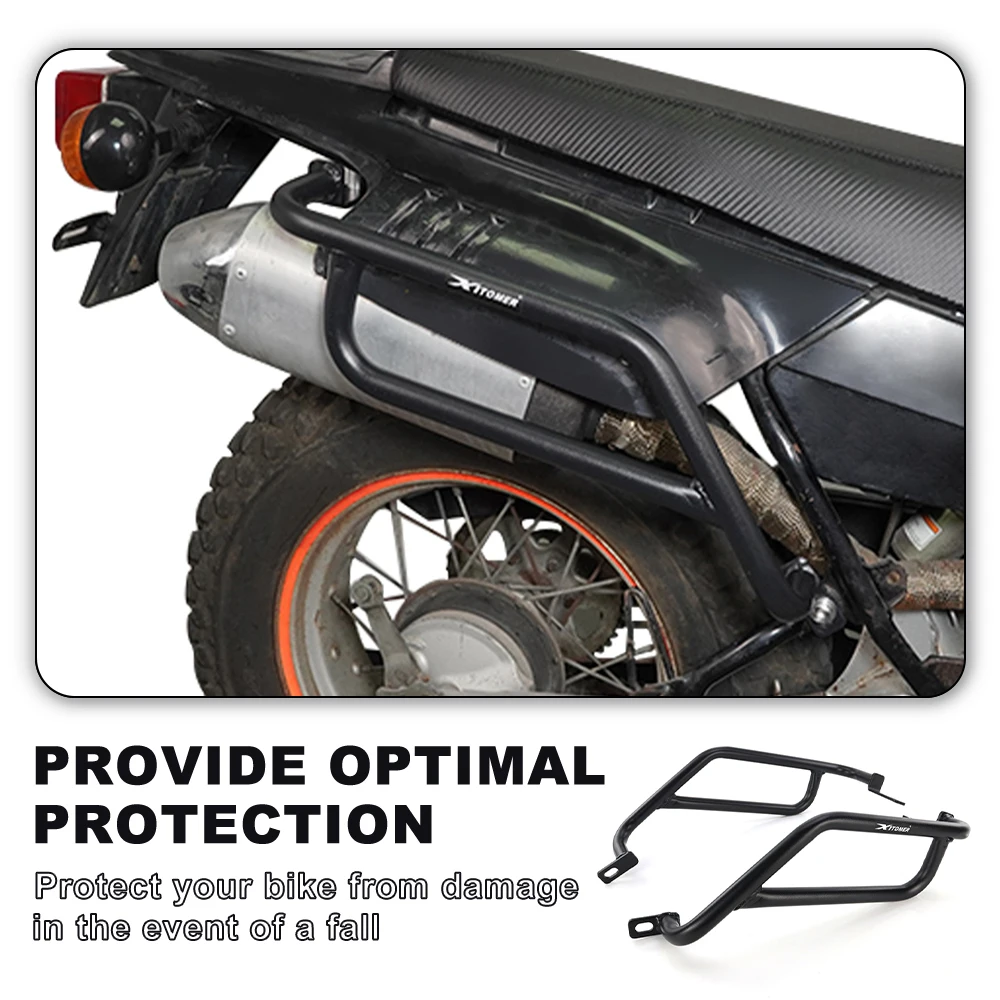 Фото Для Yamaha TW200 TW 200 1987-2023 2024 2025 мотоциклетные стальные боковые дуги, седельная сумка, опорная рама, защита, боковая крышка, защита №5