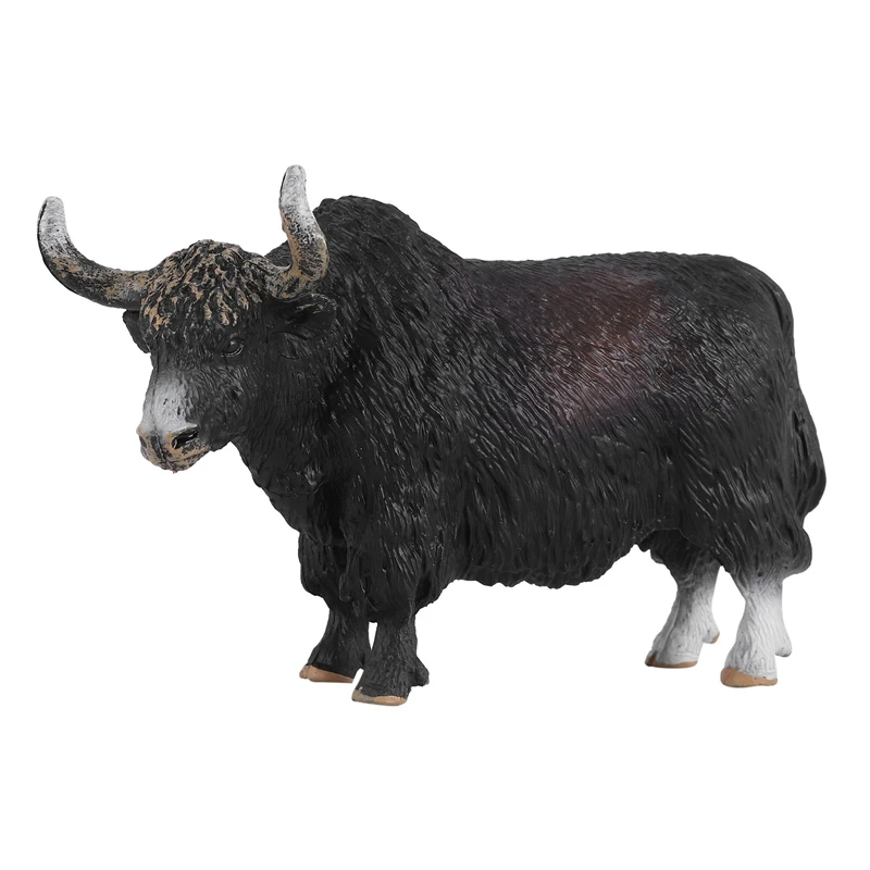 

Классические фигурки животных из черного яка x см, фигурка быка из ПВХ, симпатичная реалистичная модель игрушки