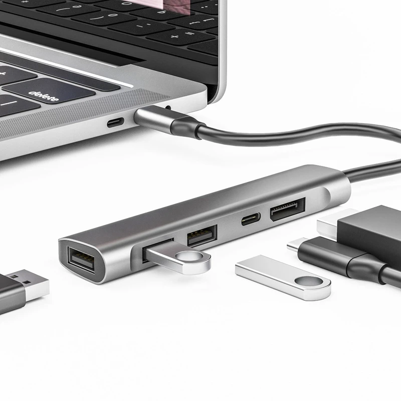 Док-станция 5 в 1 стандарта USB Type-C 3 мм 60 Вт