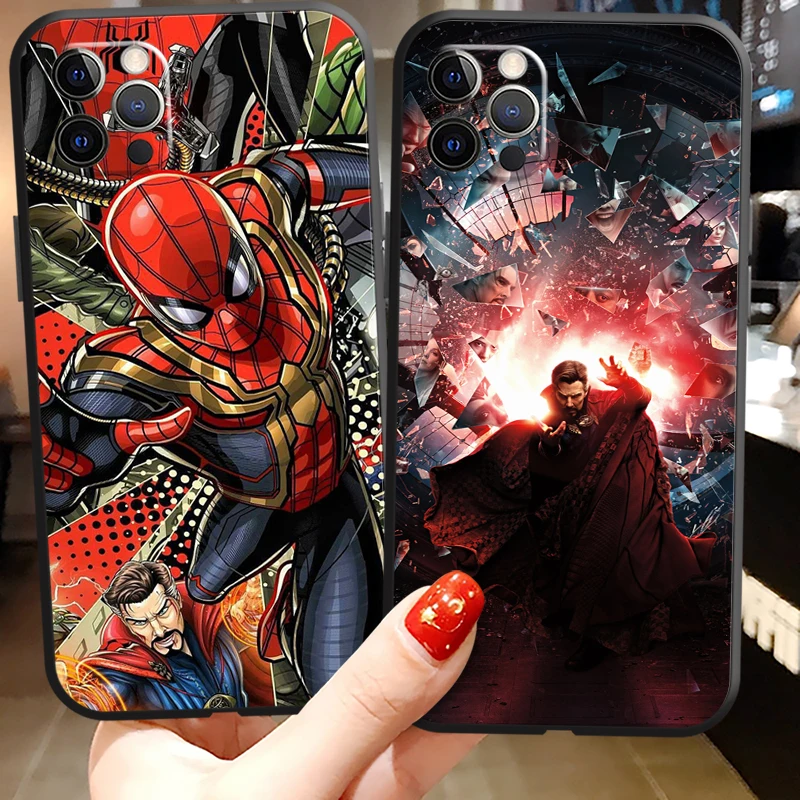 

US M-Marvel Avengers Phone Cases For iPhone 11 12 Pro MAX 6S 7 8 Plus XS MAX 12 13 Mini X XR SE 2020 Coque Carcasa Funda