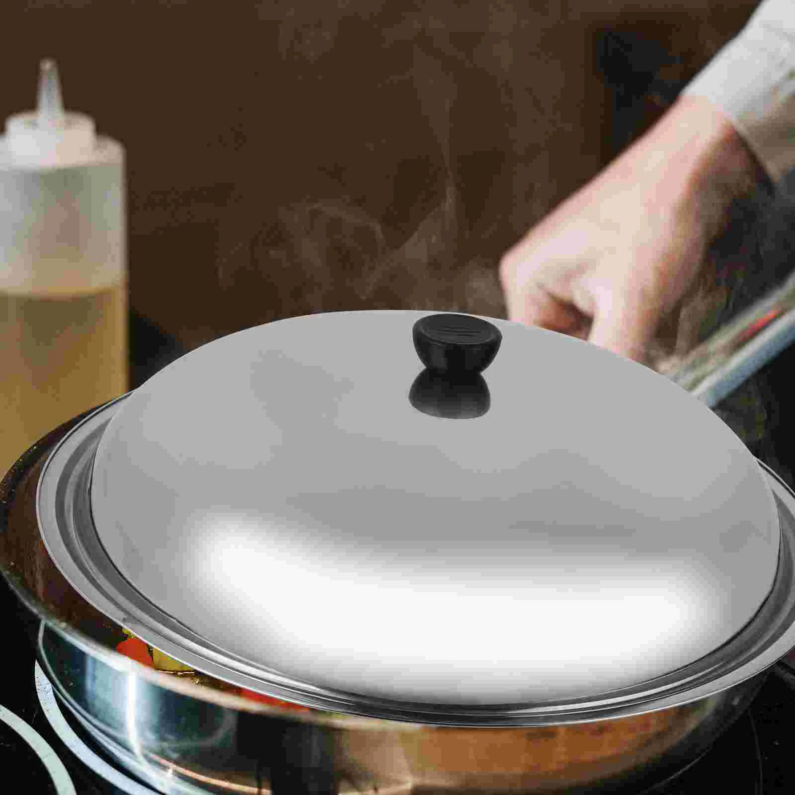 

Lid Pot Cover Pan Universal Lids Steel Stainless Frying Pots Pans Cooking Replacement Inch Cookware Wok Skillet Dome Saucepan