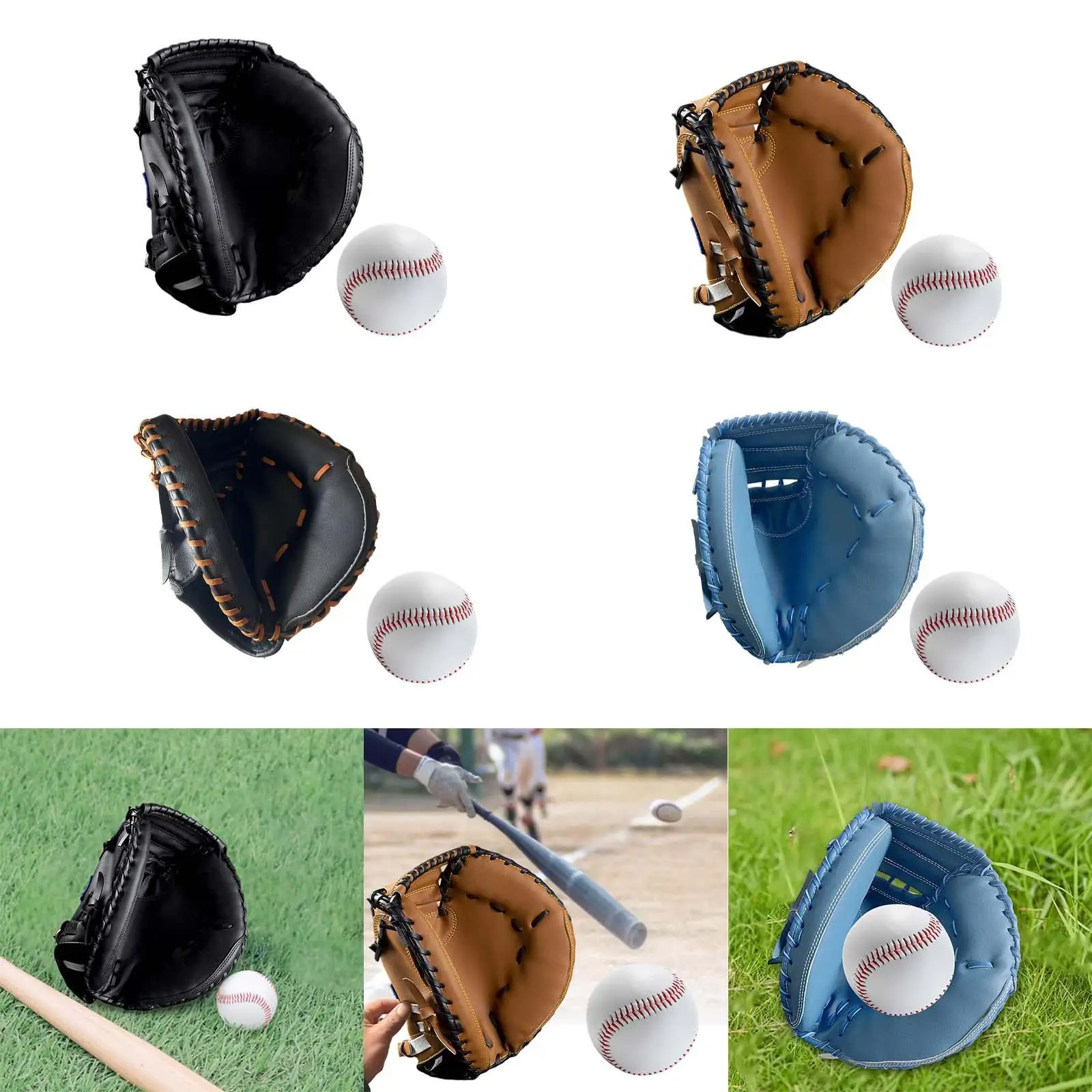 S Professional Thickened Pu Softball Gloves Sports Batting G