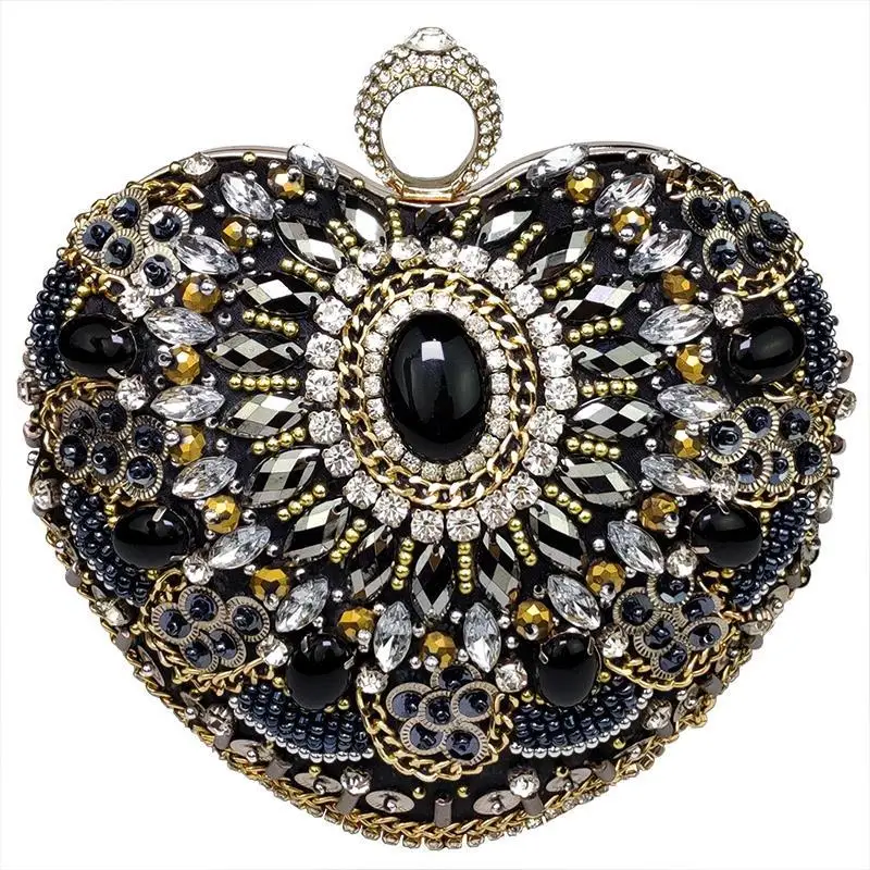

Роскошная женская сумка с украшением из искусственных бриллиантов, французский клатч с кольцом, высококачественный текстурный кошелек с л...