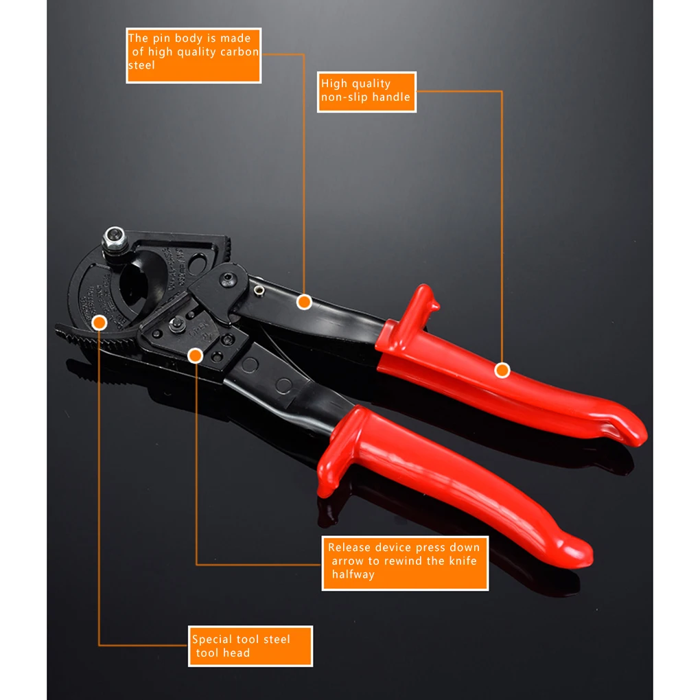 

HS-325A 240mm HS325A Hand Ratchet Cable Cutter Plier Ratchet Wire Cutter Plier Hand Tool Hand Plier for Large cable