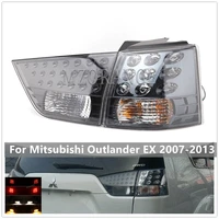 car led rear tail lights for mitsubishi outlander ex 2007 2013 rear bumper stop brake fog light turn signal car accessories