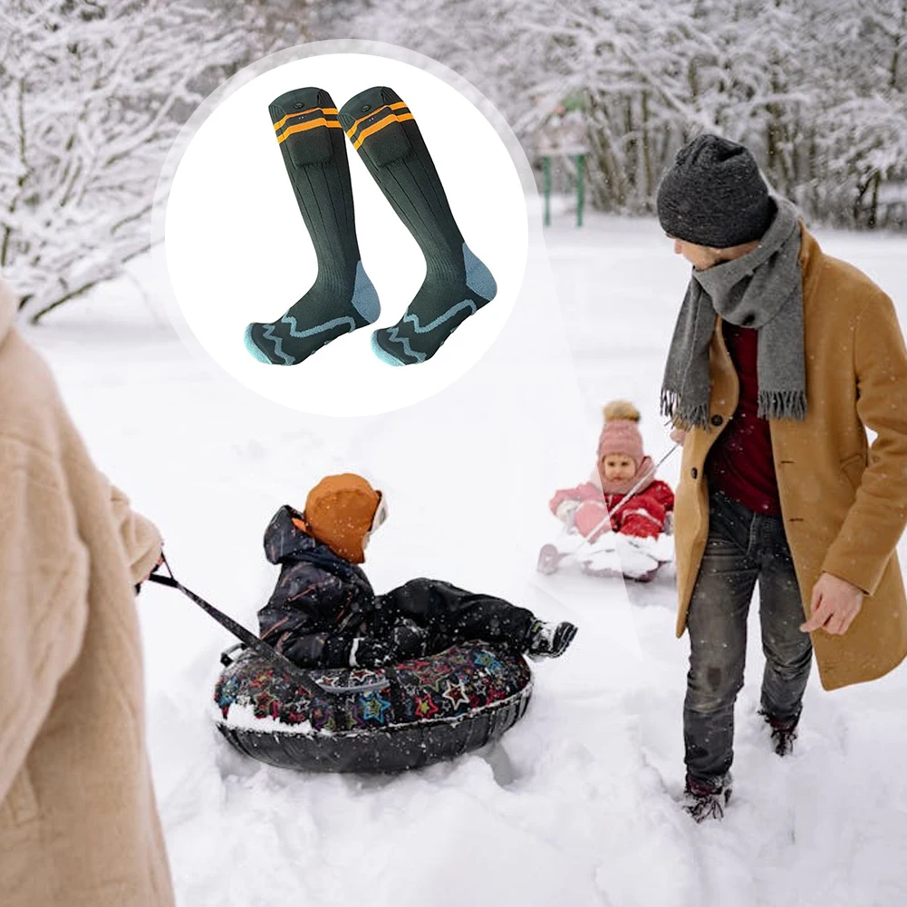Носки с электрическим подогревом зимние термоноски моющиеся уличные лыжные
