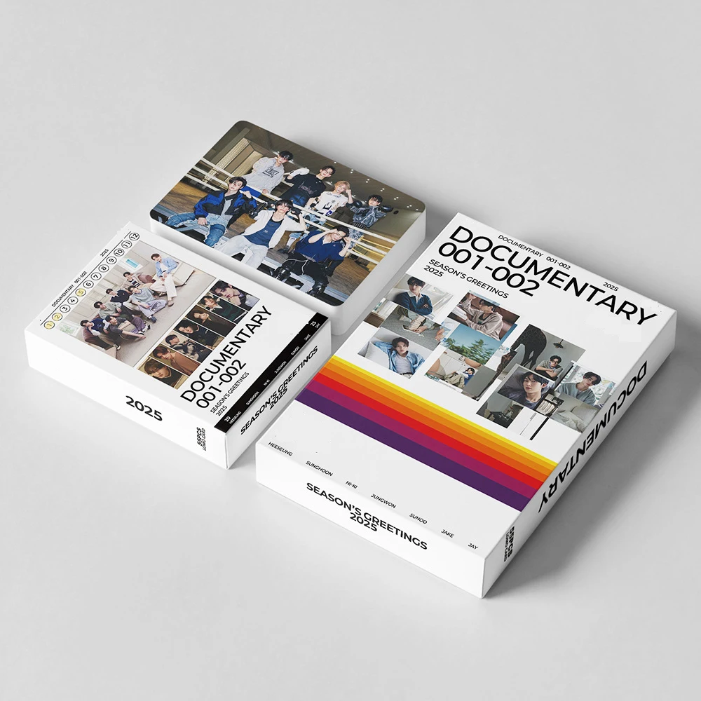 55 шт./компл. KPOP Idols JUNGWON HEESEUNG 2025 EN SEASON'S GREETINGS карты в штучной упаковке