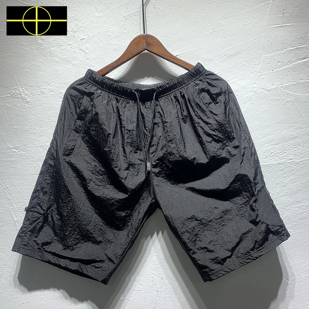 2022 Summer Style Casual Shorts Compass Patch Oversized Beach Shorts Men's Metal Nylon Shorts Men's Women's Mesh Breathable