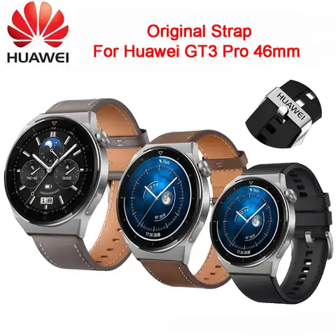 Ремешок кожаный для HUAWEI Gt3 Pro Watch, черный силиконовый браслет для Huawei Gt3 Gt 2 Pro, аксессуары для часов для мужчин и женщин