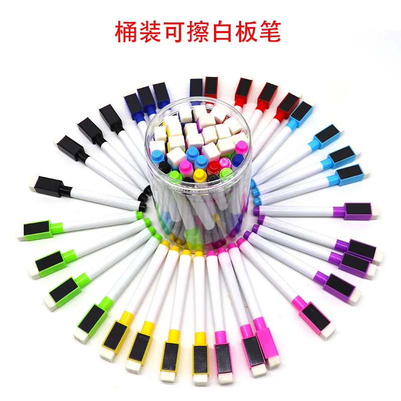 

Manufacturer Stock Barrel With Tape Brush Erasable Whiteboard Pen Water-Based Markers, Color Children'S Drawing Whiteboard Pen