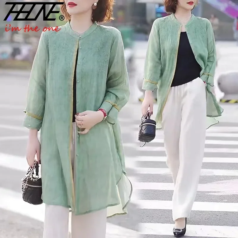 THHONE рубашки блузки женские винтажные модные новые цвета с вышивкой повседневные