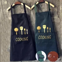 adjustable adult aprons home cooking baking coffee shop bbq apron waterproof oil proof cleaning aprons bibs kitchen accessory