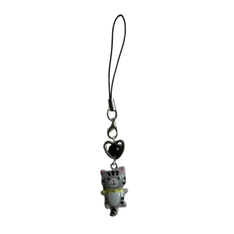 Фото Прекрасная кошачья подвесная кулона для клавишного телефона Lanyard Brap Brap Back Sagm Sagm Acsessy Care Care Coremed №1
