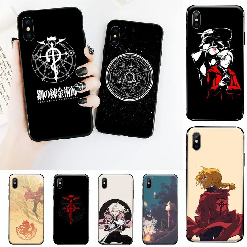 

Anime Fullmetal Alchemist Phone Case for iPhone 11 12 13 mini pro XS MAX 8 7 6 6S Plus X 5S SE 2020 XR