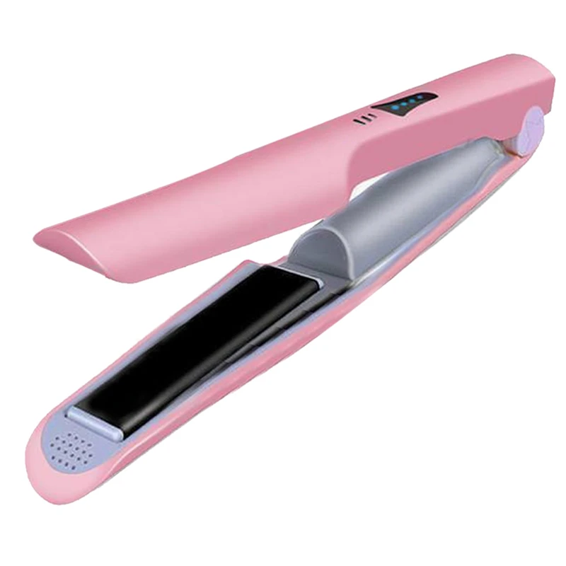 Usb Charging Curler Hair Straightener Tool Mini Wireless Cordless Flat Iron Curling Iron