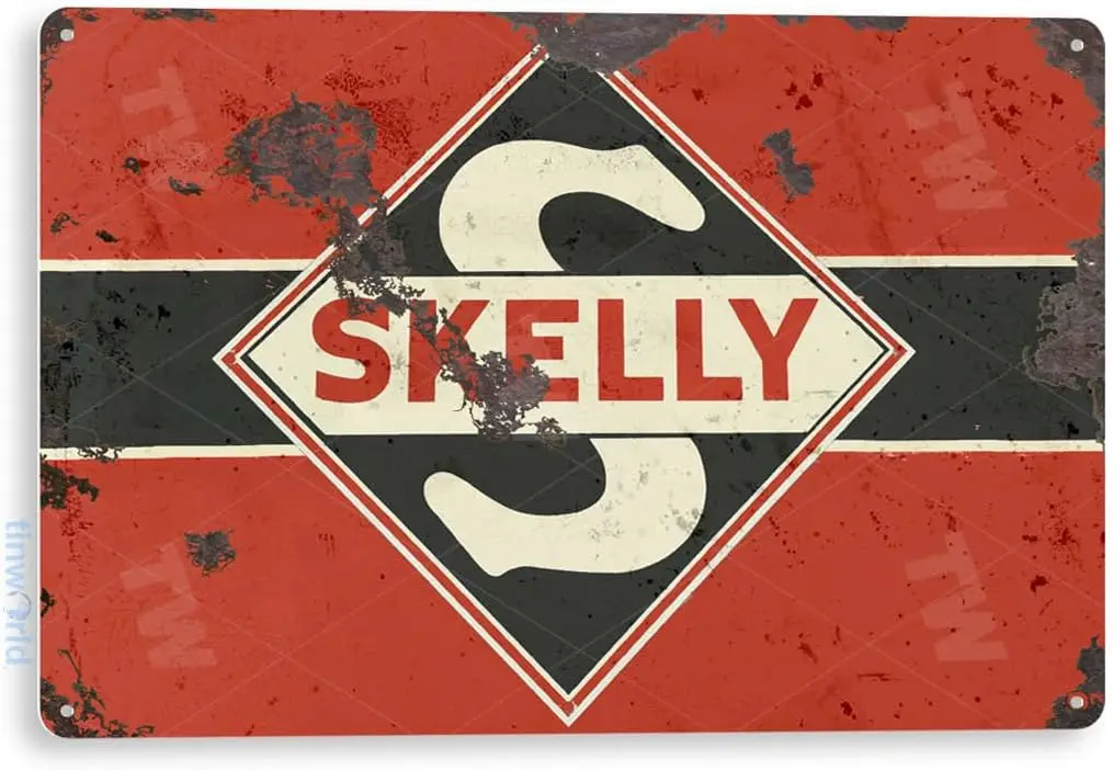 Tinworld TIN Sign C346 Skelly Red Tagoline Деревенский Ретро АЗС Авто Магазин Знак Гараж Пещера