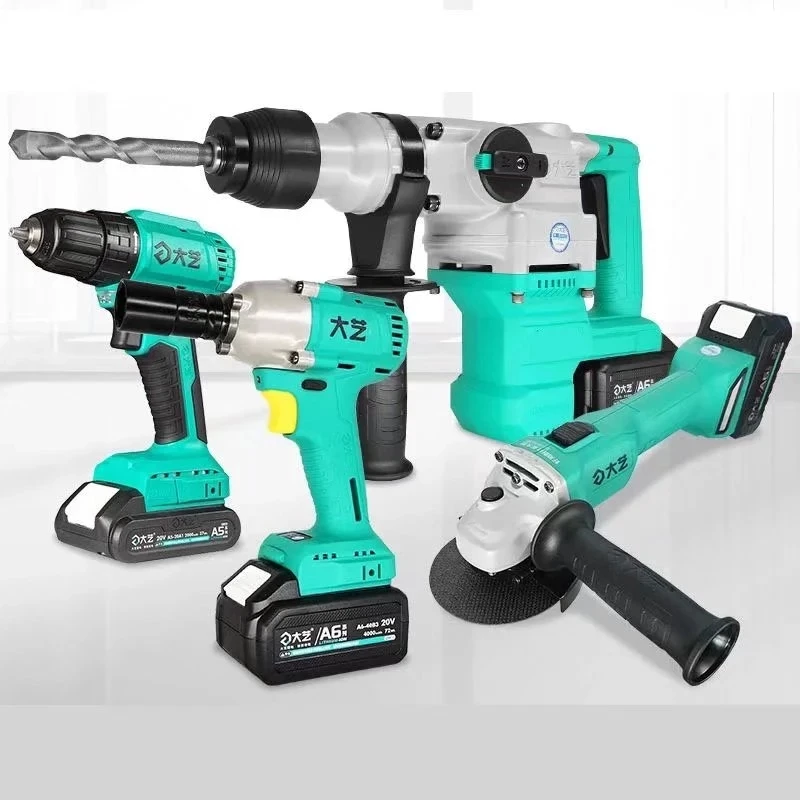 

New low price Electric hammer dual-purpose electric tools four-piece set combination brushless rechargeable impact drill