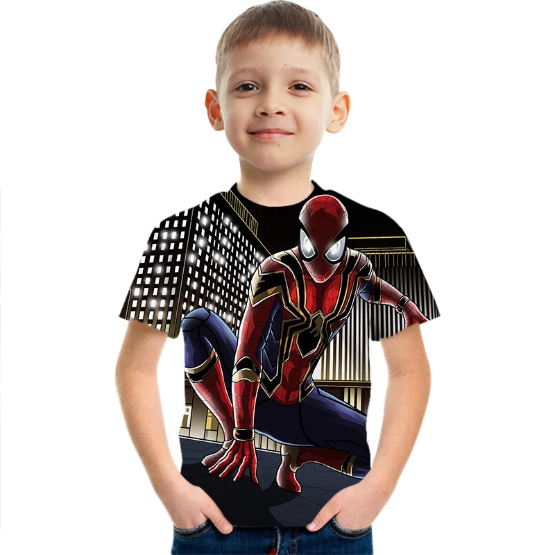 

4-14 Years Old Children's T-shirt Boy Clothes Kids Superhero 3D Cartoon Print T-shirt Kids Summer Cool Baby T-shirt Tops 2022