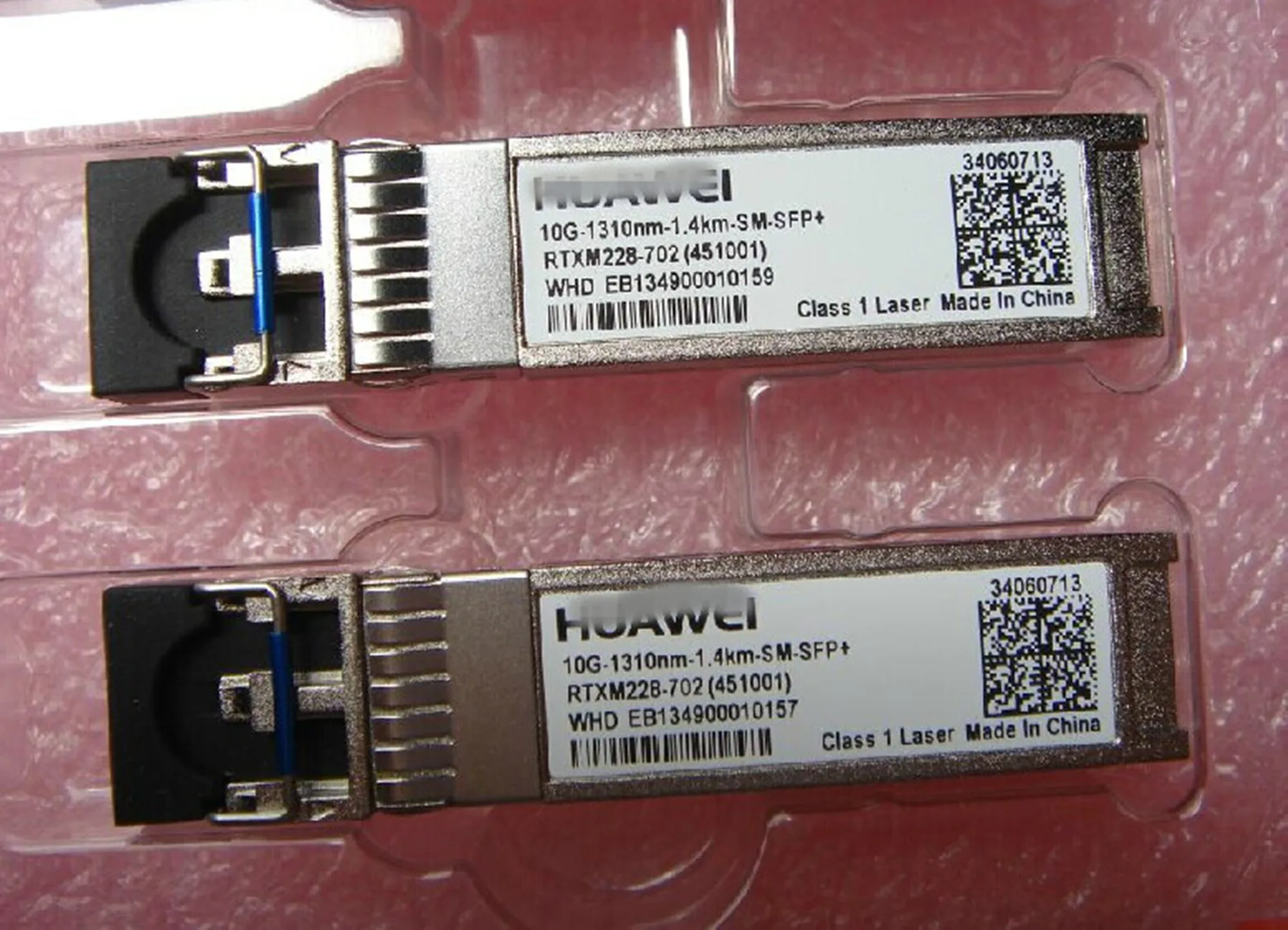 Hua-WEI SFP Module 10G 1.4KM Optical Fiber 34060713 10G-1310NM-1.4KM-SM-SFP+ RTXM228-702 451001 452001 LTF1303-BH+1 MTRS-1E21-01