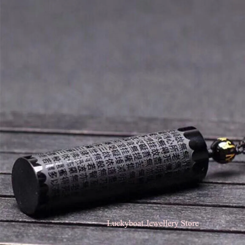 

Natural Obsidian Cylindrical Core Pendant Necklace Jewelry boutique Jewelry Ice Obsidian Necklace Pendant
