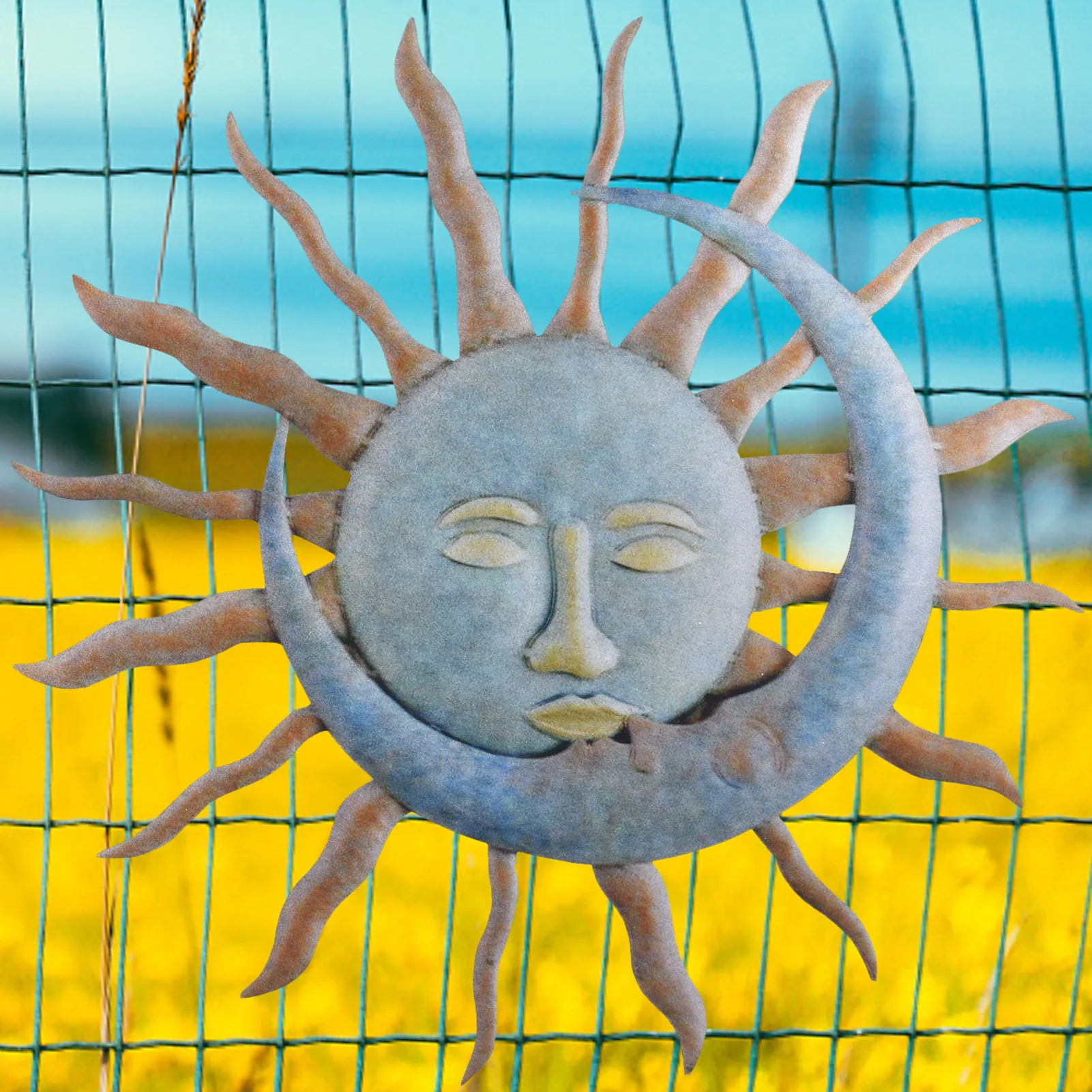 

Artistic Sun Moon Metal Home Decoration Wall Art Ornament For Indoors Outdoors With Finish Wall Hanging Sun Moon Decor