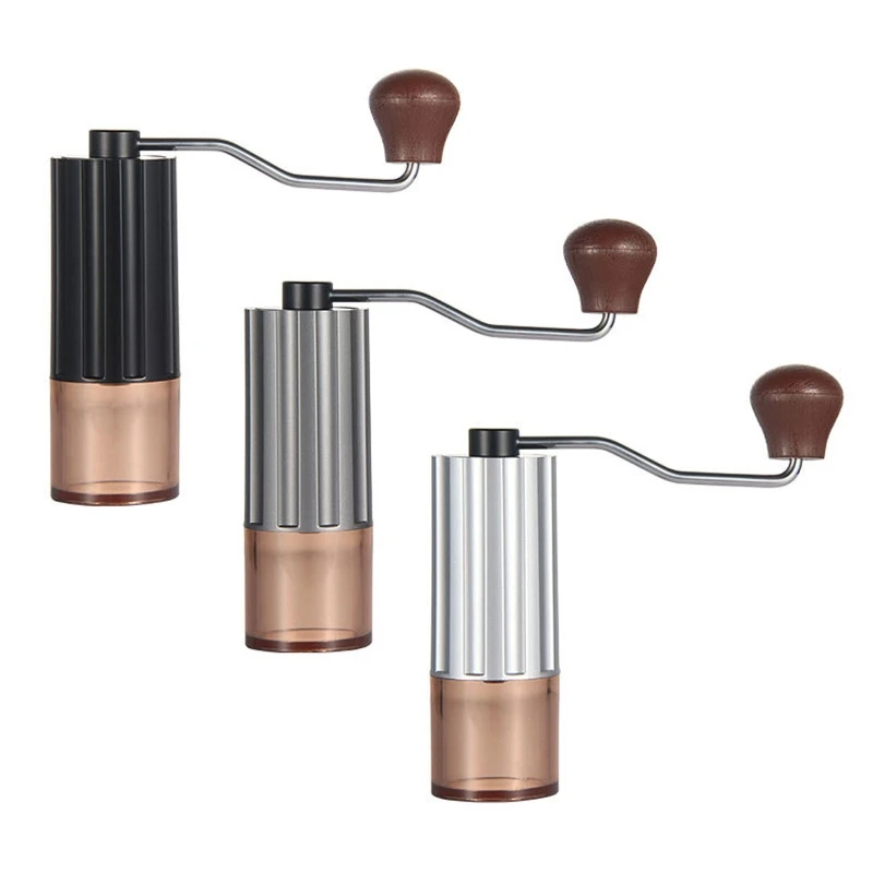 

Manual Coffee Grinder 12 Adjustable Stainless Steel Burr Mill Portable Hand Crank Coffee Bean Grinders for Espresso Gift