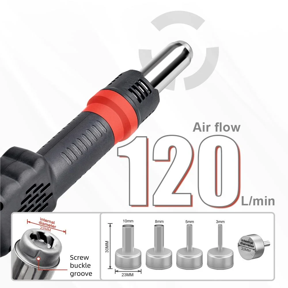 JCD Micro Hot Air Gun 8208 750 Вт с цифровым дисплеем для дома Универсальный термопистолет DIY