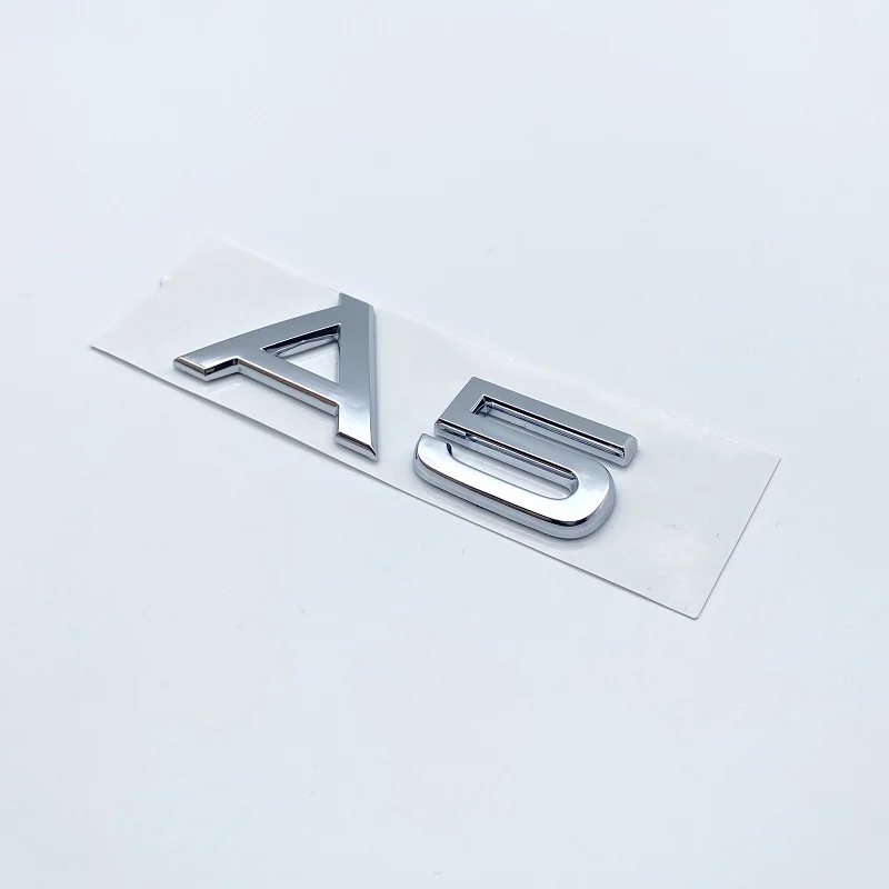 

3D хромированная глянцевая черная наклейка из АБС-пластика TDI TFSI на заднюю эмблему автомобиля для Audi A1 A3 A4 A5 A6 A6L A7 A8 S3 S6 Q3 Q5 Q7 TT S RS