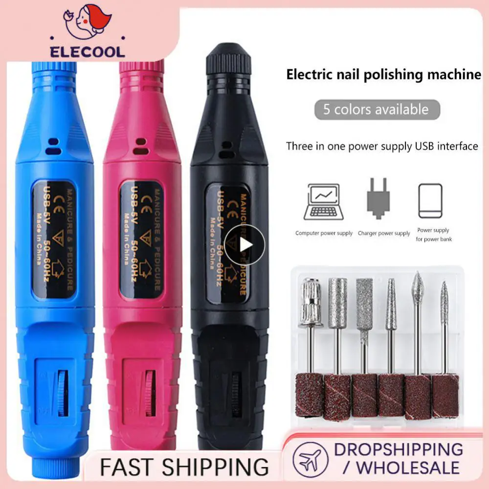 

1~8PCS Modern Manicure Essentials Effortless Precise Portable Nail Care Nail Art Usb Nail Tool Efficient Portable Nail Grinder