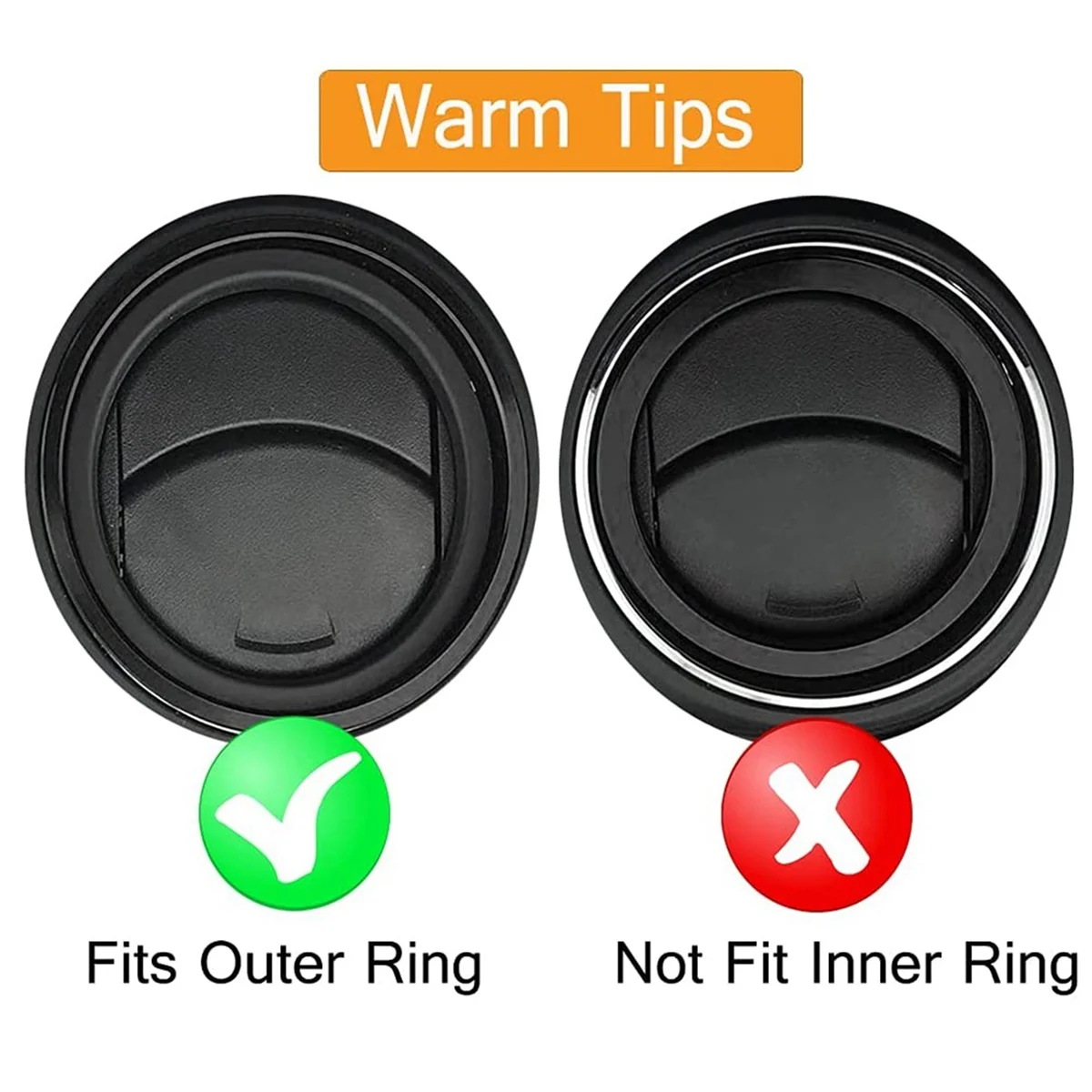 

Air Conditioning A/C Outer Vent Rings Trim Decoration Cover Interior Accessories for Toyota Tacoma 2016-2021 (Black)