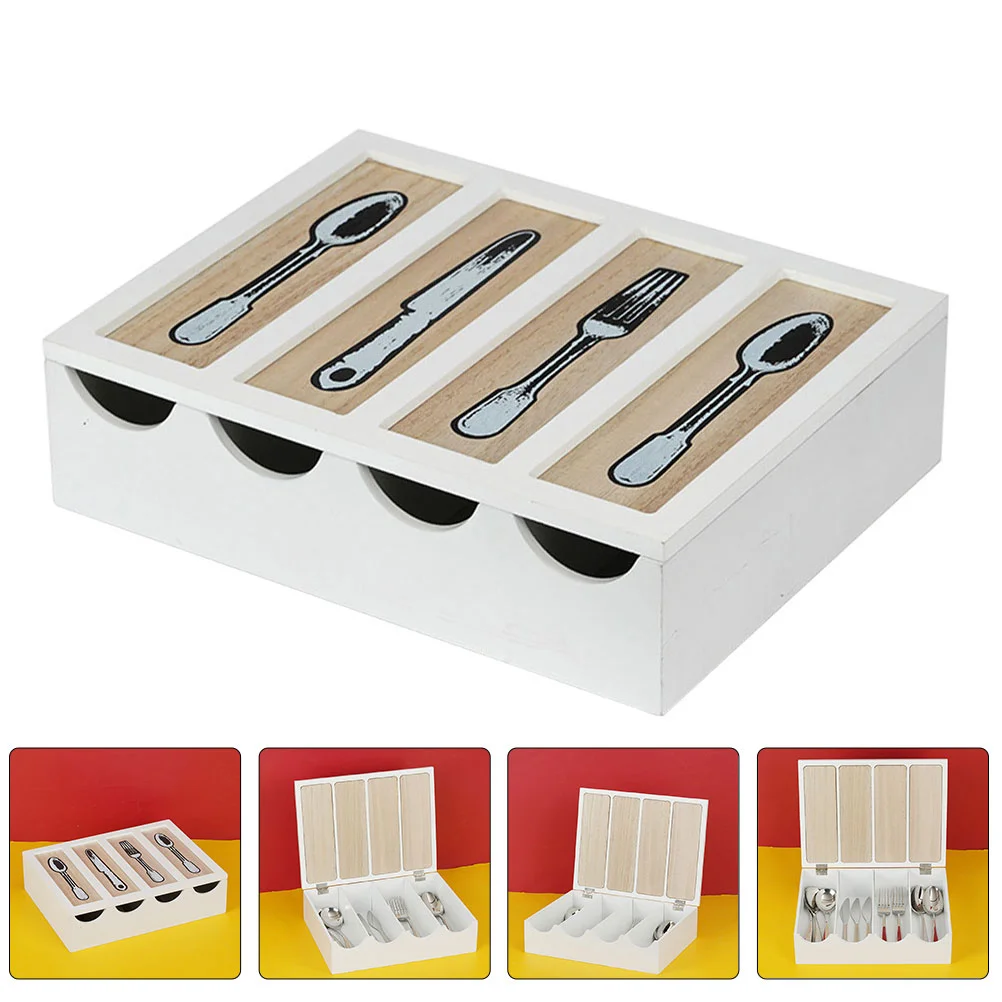 

Органайзер для столовых приборов, коробка для хранения столовых приборов, Деревянный чехол для домашнего отеля