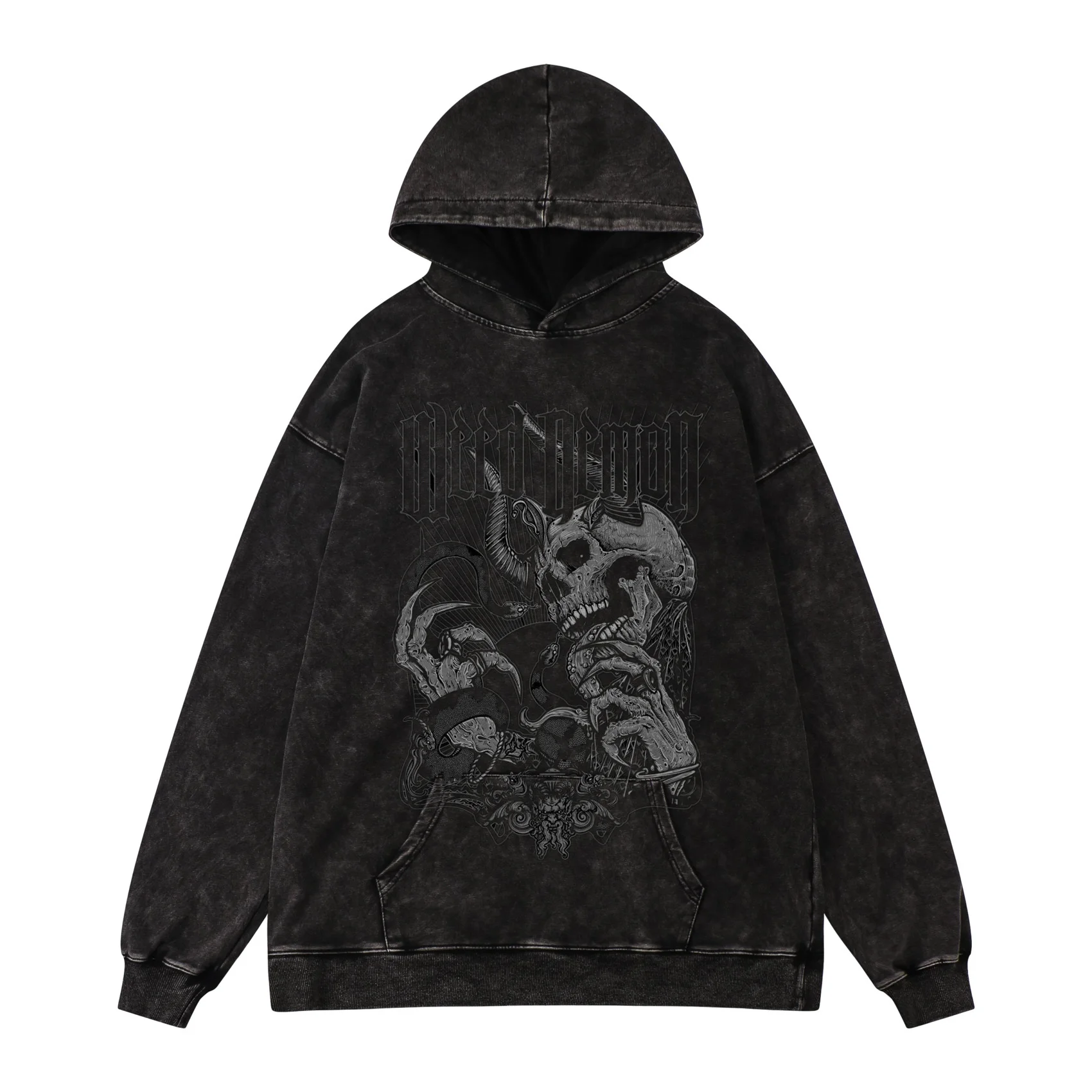 

Devil's Horn Print Men Cool Sweatshirt Hoodie Harajuku Hoodies Hip Hop Oversize Sweatshirt Cotton Fashion Top Clothing 2022 New