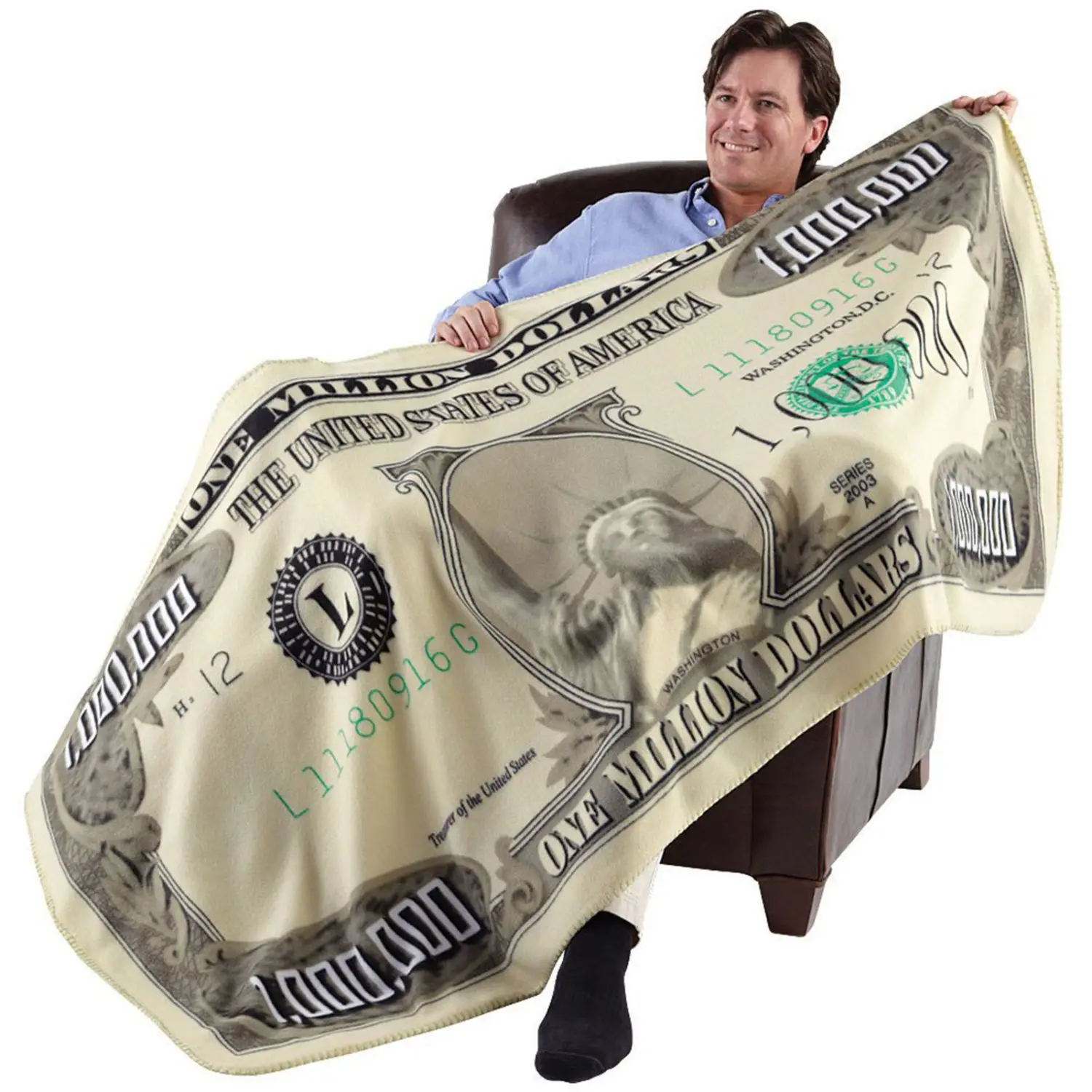 

Million Dollar Blanket Funny Funny Cover Blanket Office and Dormitory Home Wool Blanket Flannel Leisure Blanket