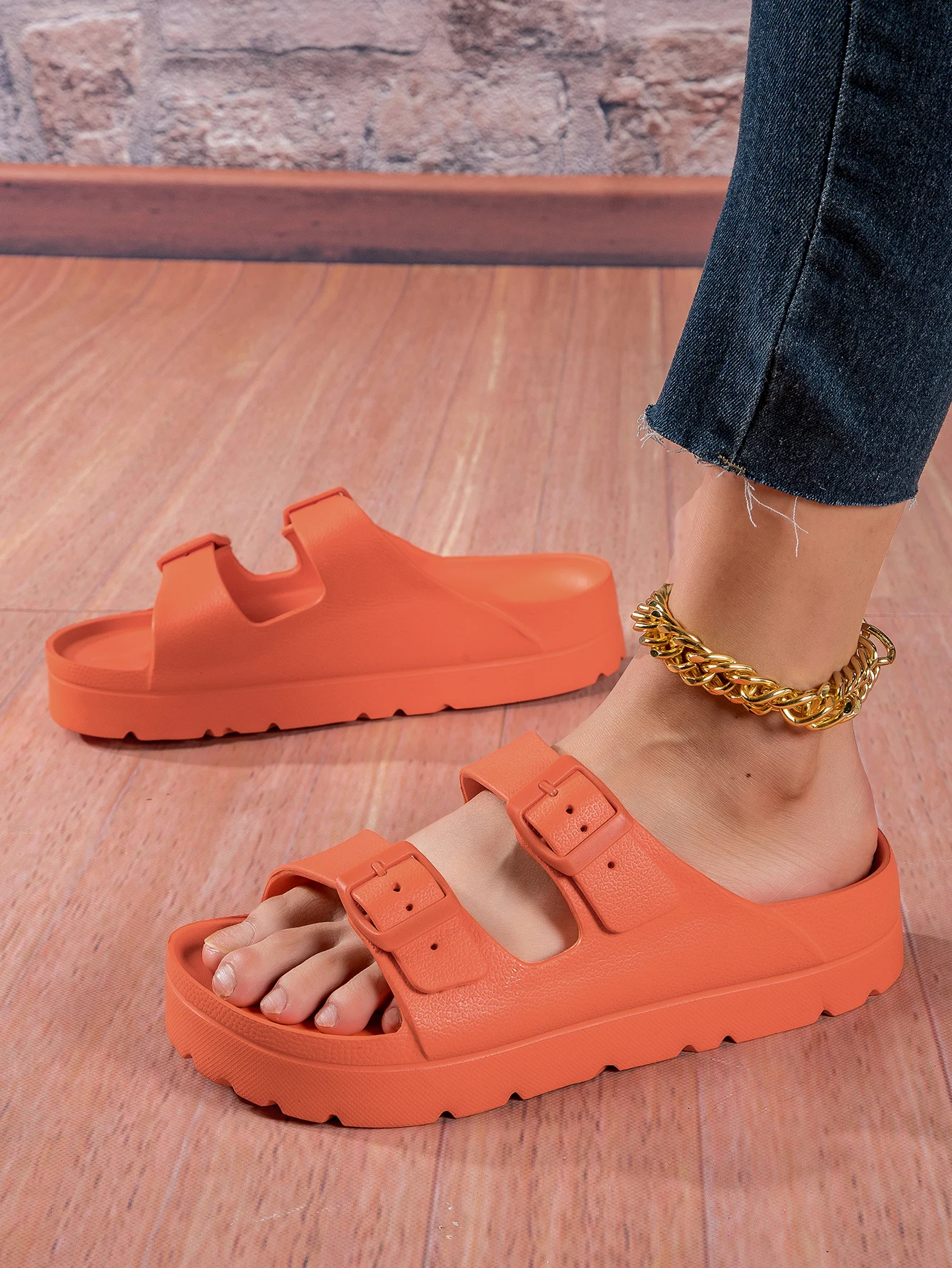 Шлепанцы женские на платформе Эва мягкая толстая подошва сланцы пляжная обувь с