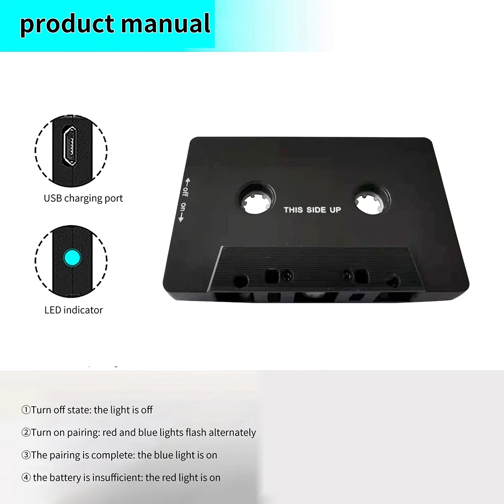 Bluetooth-аудиоадаптер автомобильная беспроводная кассета Tene BT 5 0