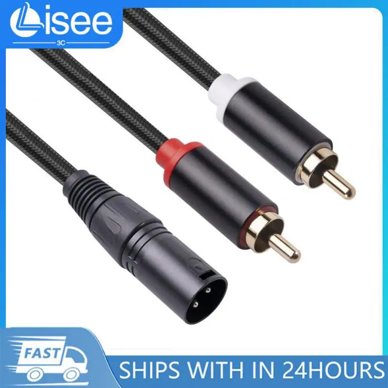 

1~10PCS 2m/1m Audio RCA Cable Male To 2 XLR 3 Pin Male Female Cannon Amplifier Mixing Plug AV Cable Dual XLR To Dual RCA Cable