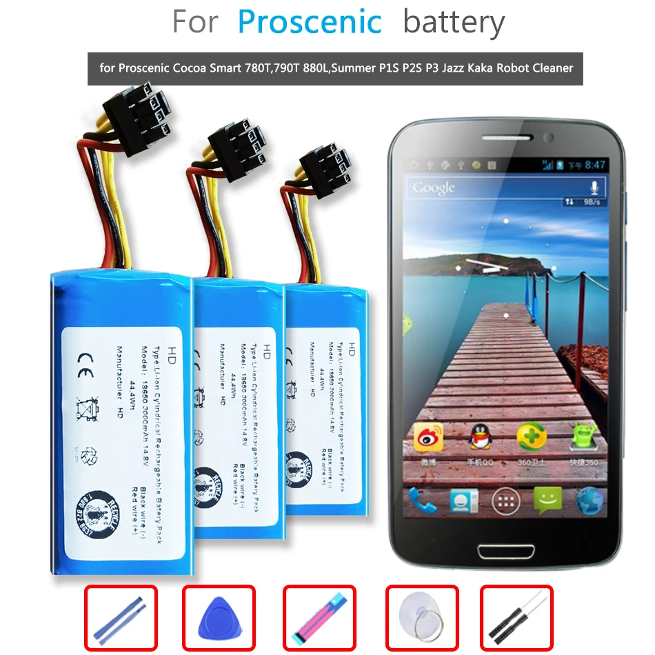Литий-ионная аккумуляторная батарея 2800 мАч для Proscenic какао Smart 780T 790T 880L летняя батарея для робота-пылесоса P1S P2S P3 Jazz Kaka