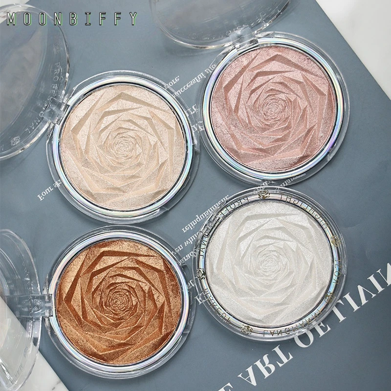 

Rose Highlight Diamond Baking Powder Repairing Translucent Complexion Monochrome High Disc Powder Face Contour Brightening