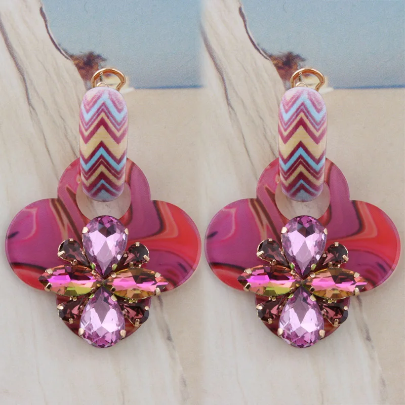 Висячие серьги NeeFu WoFu из смолы, брендовые большие серьги с кристаллами для женщин, большая длинная серьга, серьги в подарок