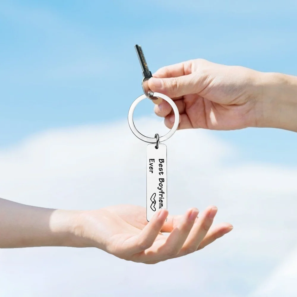 

Best Boyfriend Keychain Ever Stainless Steel Valentine's Day Gift