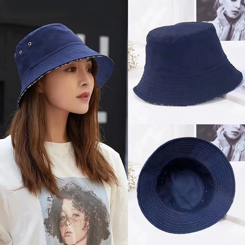 

2022 Cotton Bucket Hats Women Luxury Brand Sunscreen Panama Hat Men Pure Color Sunbonnet Fedoras Outdoor Fisherman Hat Beach Cap