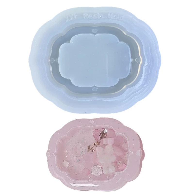 

Resin Shaker Mold,Reusable Photo Frame Silicone Mould for DIY Crafts