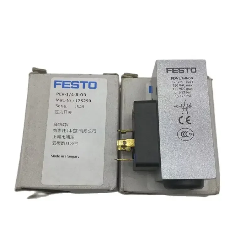 Переключатель давления FESTO 175250 Φ/4-B-OD 161760 192488 Φ/4-B 10773 192489 PEV
