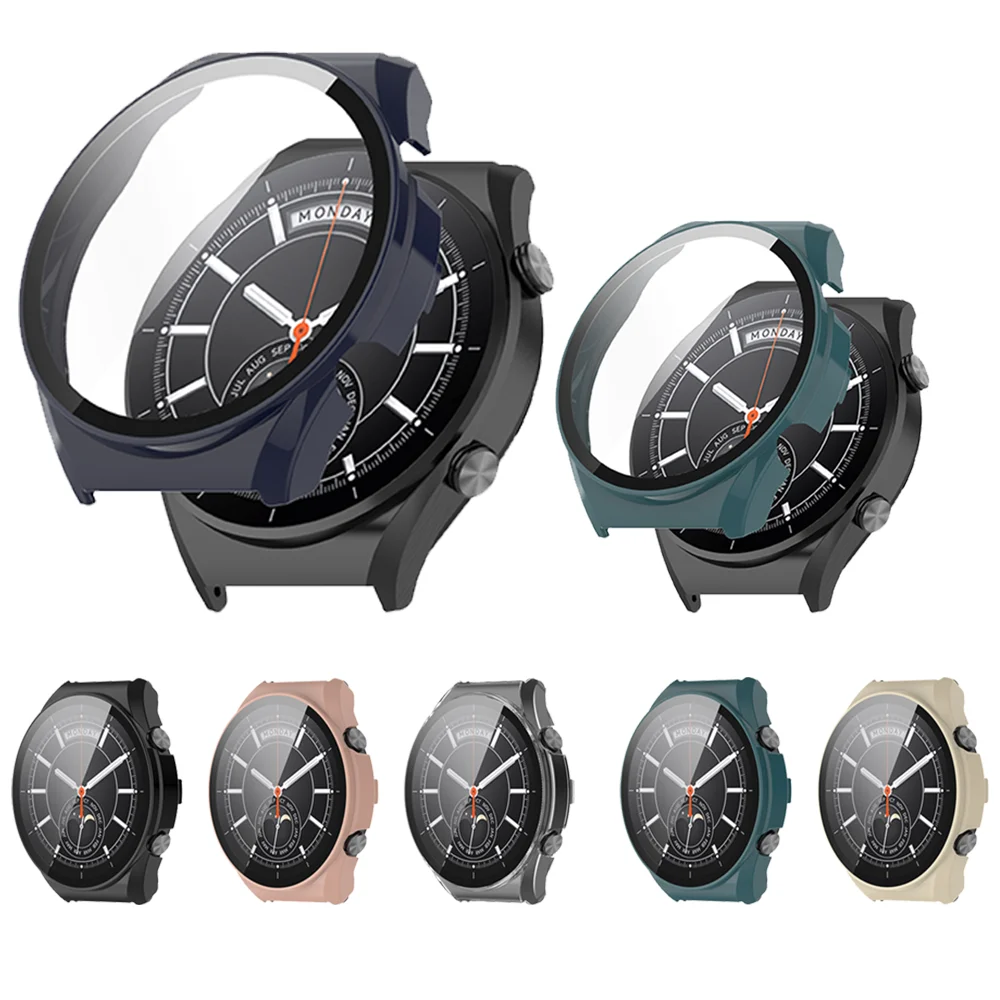 

Чехол с полной защитой экрана для смарт-часов Xiaomi watch S1, корпус из поликарбоната со стеклянной пленкой для смарт-часов Mi watch lite, аксессуары