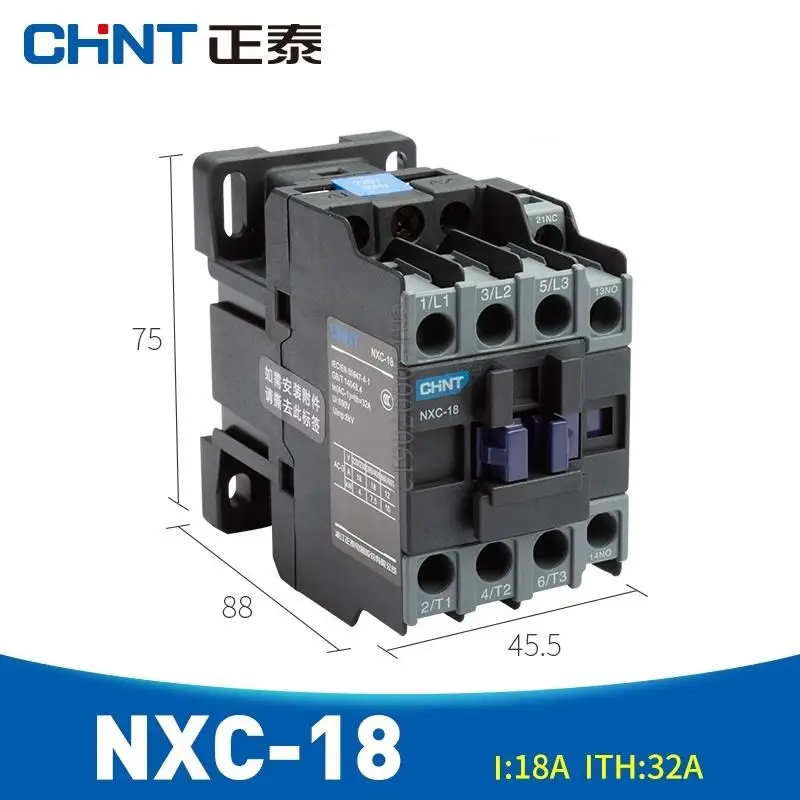 

Оригинальный CHINT NXC-09 NXC-12 NXC-18 NXC-25 NXC-32 NXC-38 LC1 NXC Контактор Магнитный контактор переменного тока AC24V 36V 110V 220V 380V